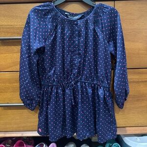 Ralph Lauren Navy Dress with Pink Dots